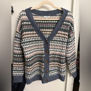 Women’s Vintage Style V‑Neck Buttoned Cardigan—SIZE S